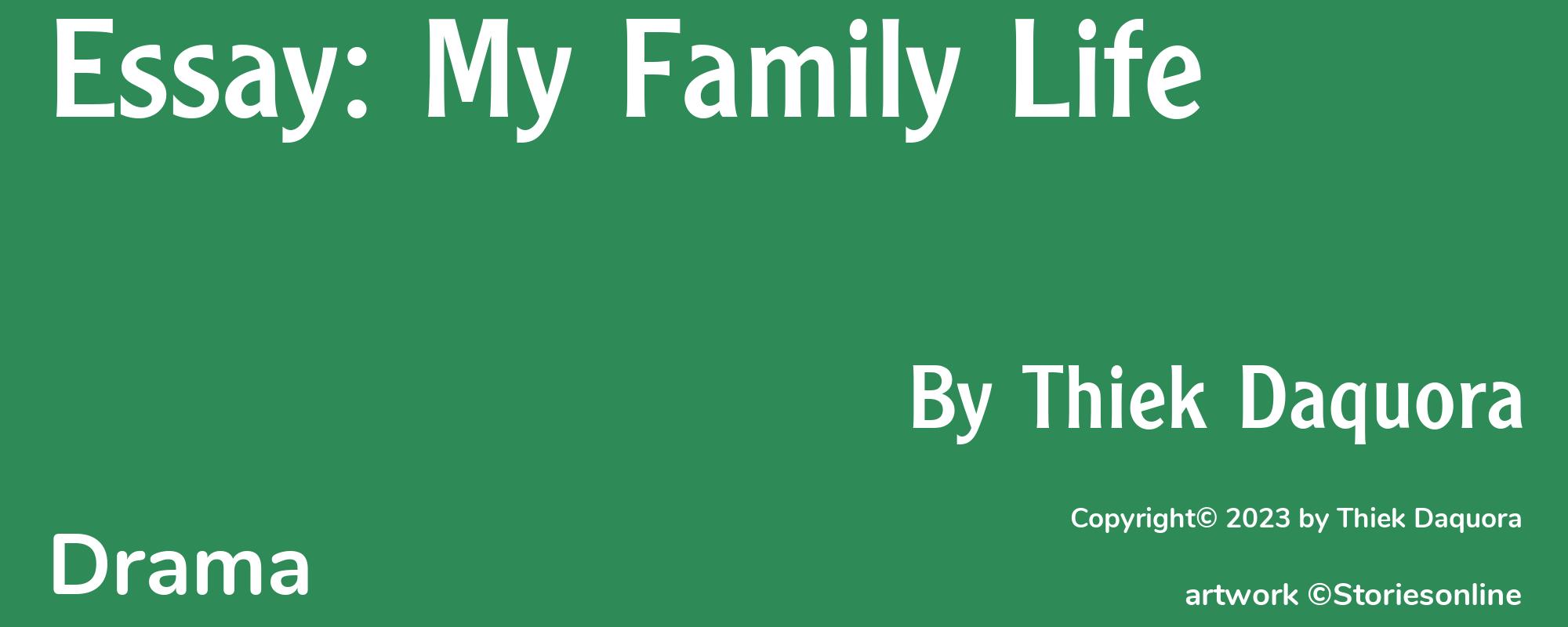 Essay: My Family Life - Cover