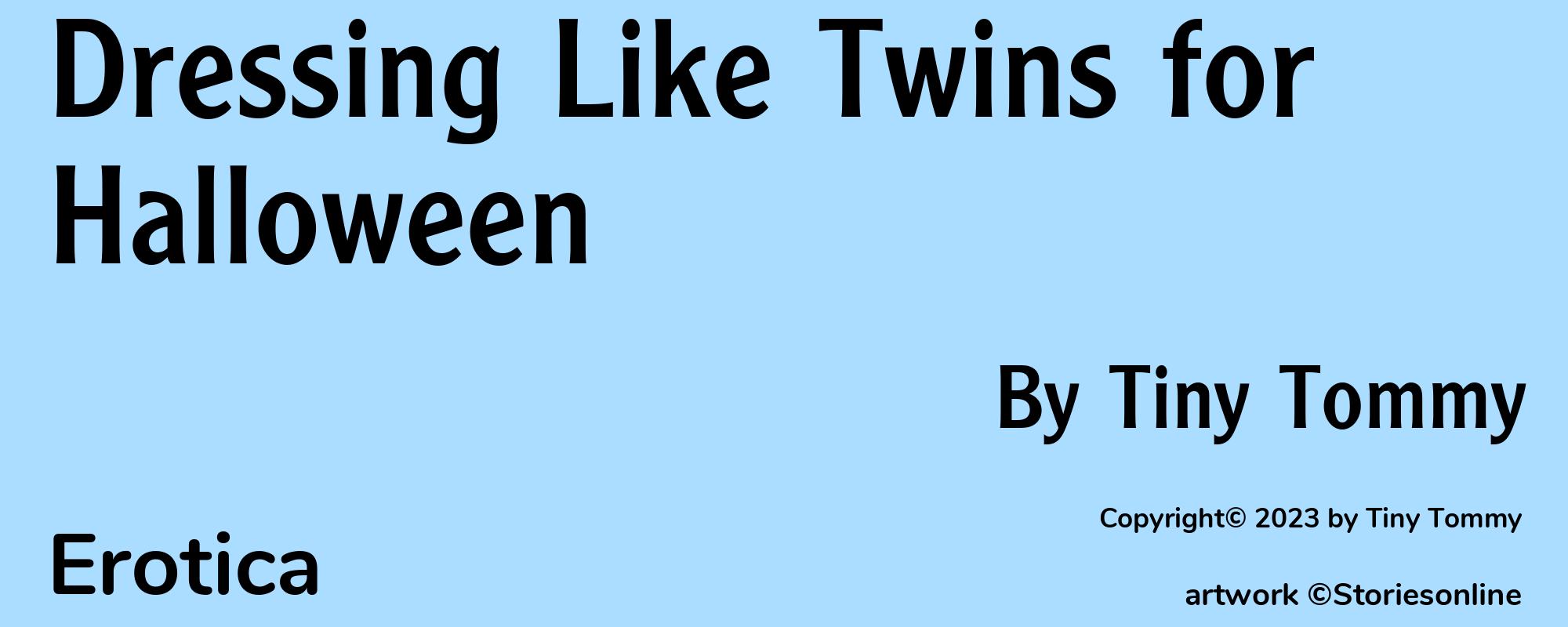 Dressing Like Twins for Halloween - Cover