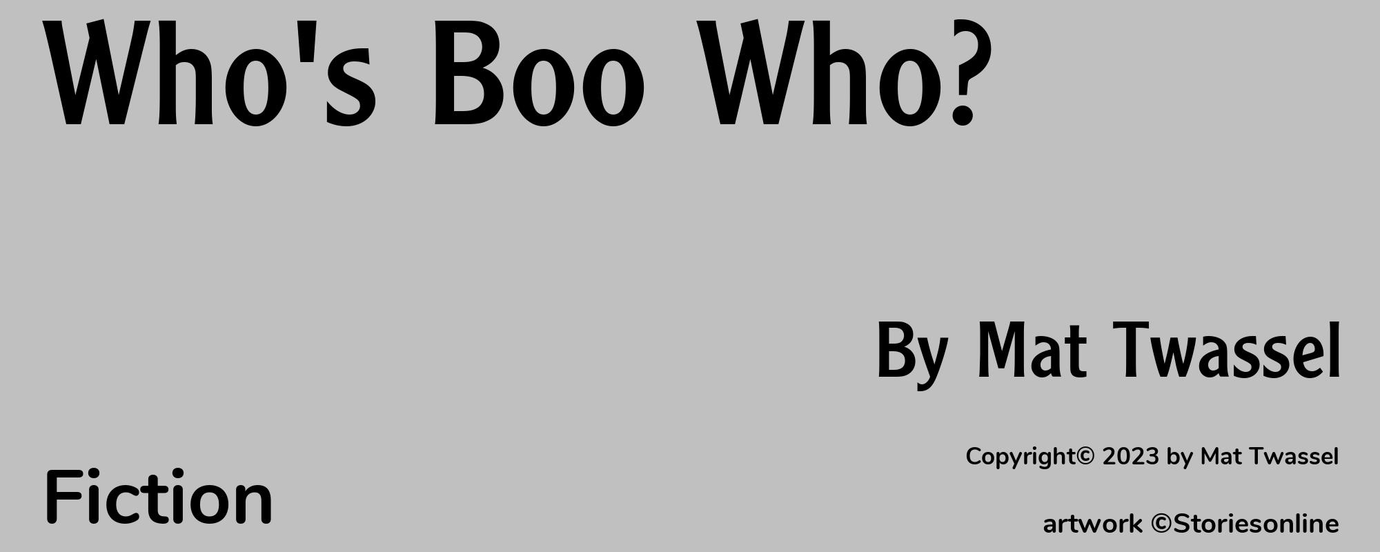 Who's Boo Who? - Cover