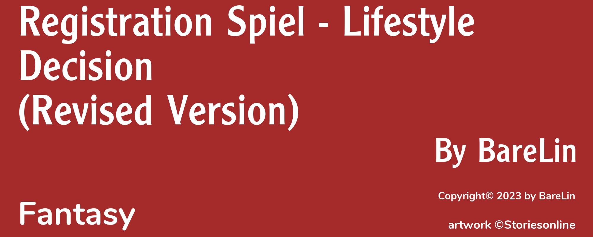Registration Spiel - Lifestyle Decision (Revised Version) - Cover