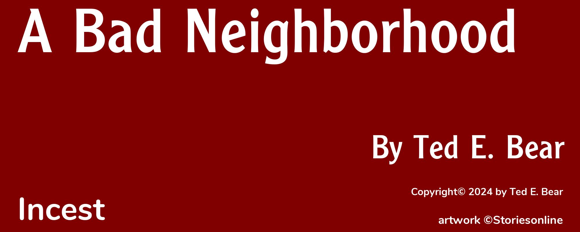 A Bad Neighborhood - Cover