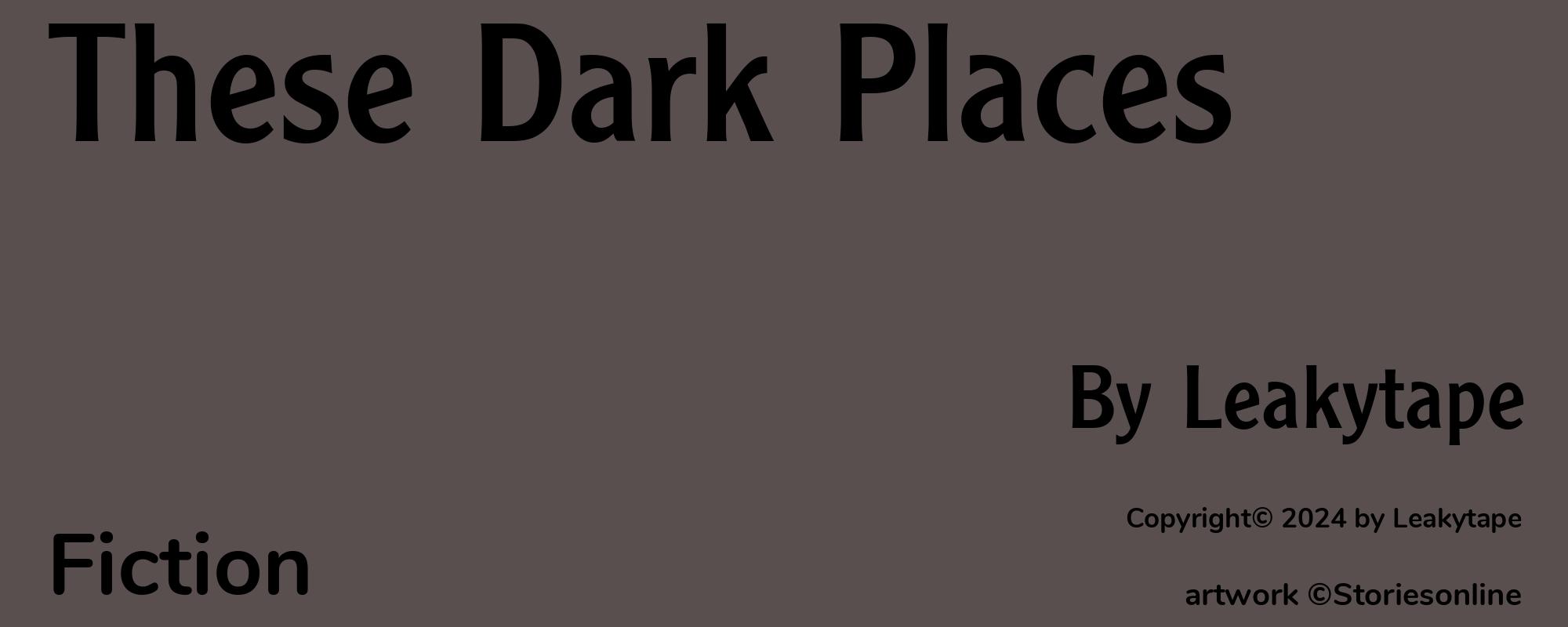 These Dark Places - Cover