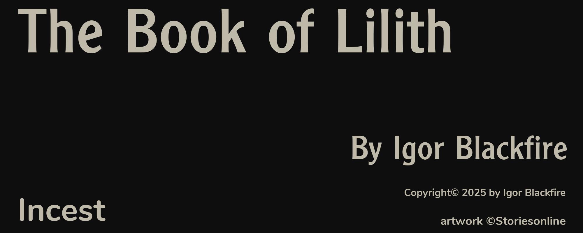 The Book of Lilith - Cover