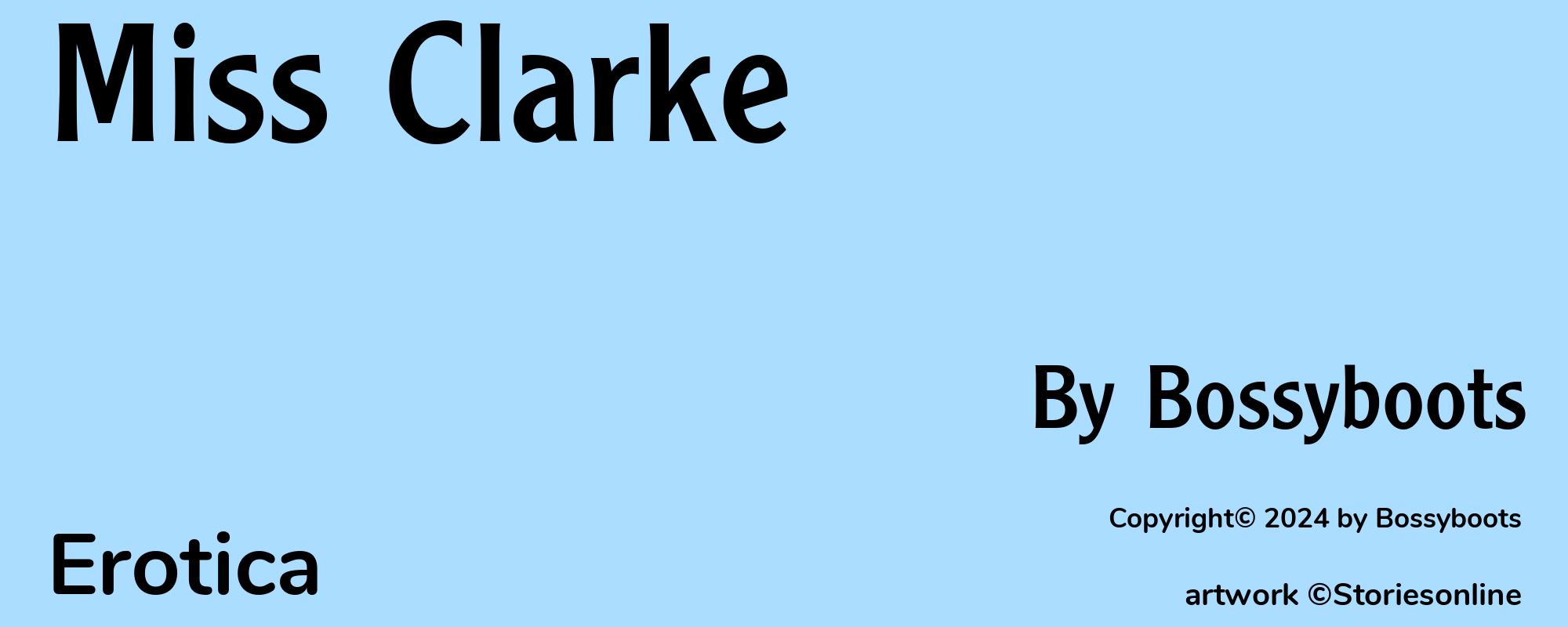 Miss Clarke - Cover