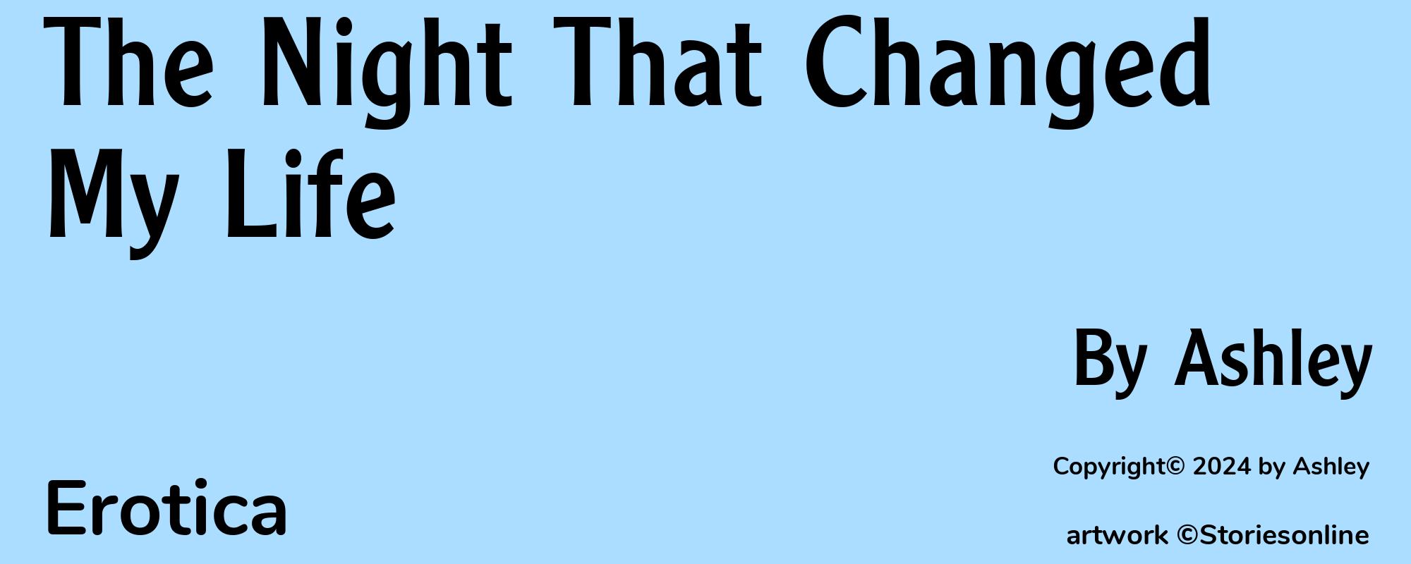 The Night That Changed My Life - Cover