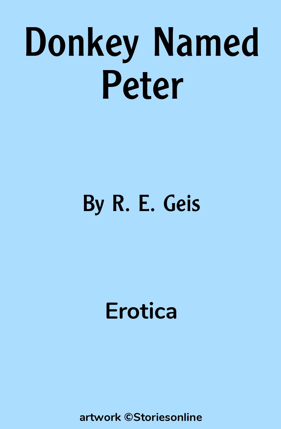 Erotica Sex Story: Donkey Named Peter: Chapter 5: A Pony for Two by R. E.  Geis