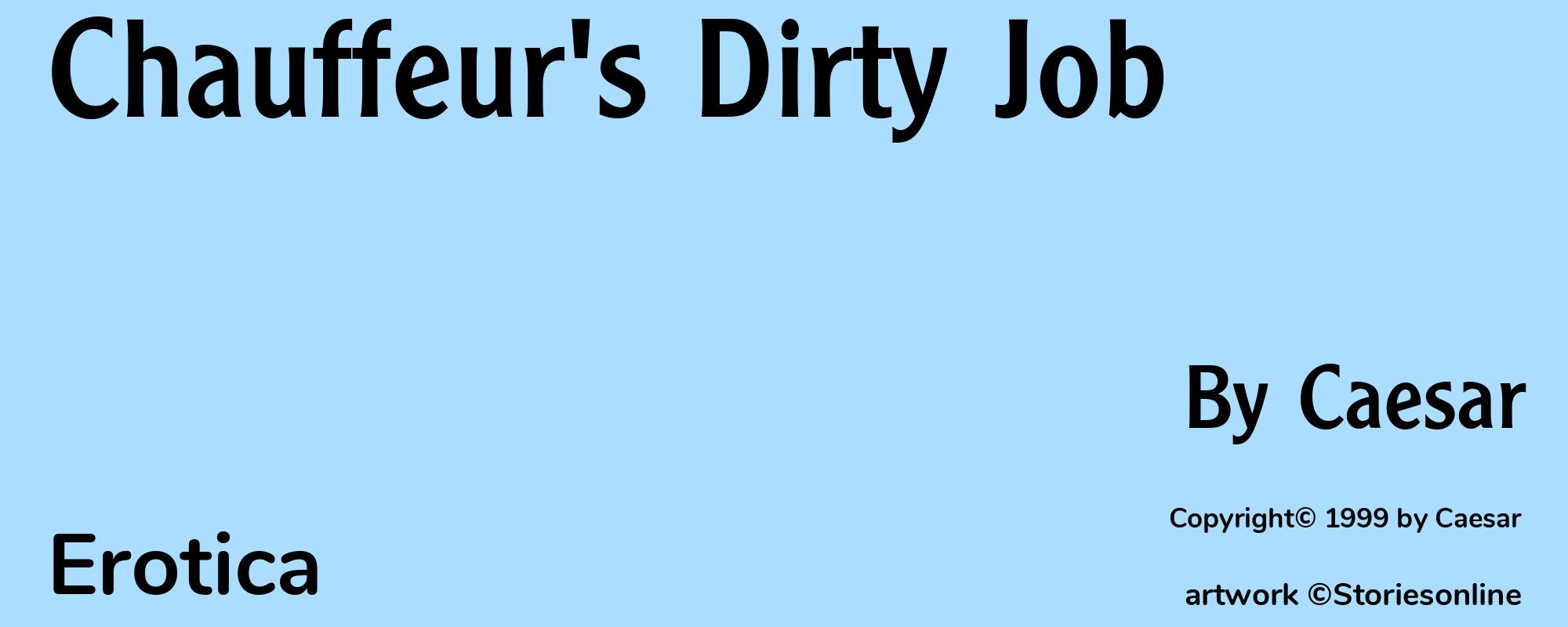 Chauffeur's Dirty Job - Cover