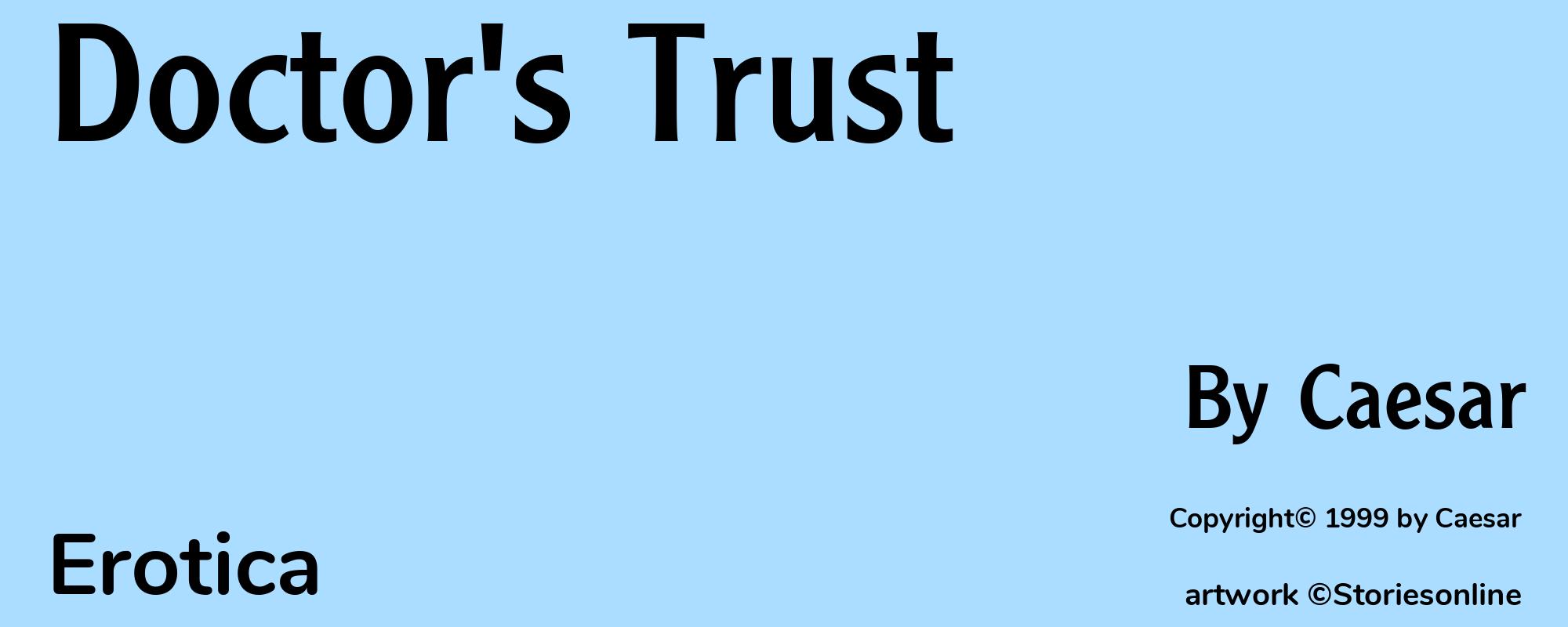 Doctor's Trust - Cover