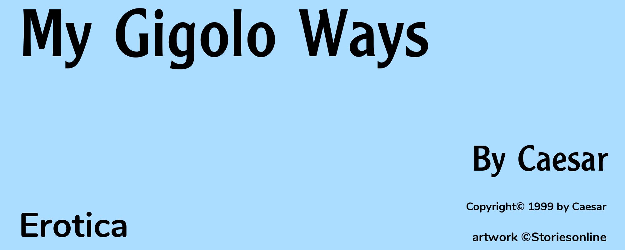 My Gigolo Ways - Cover