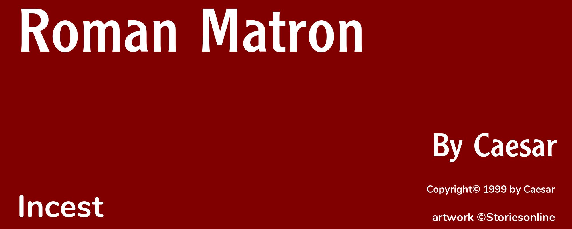 Roman Matron - Cover