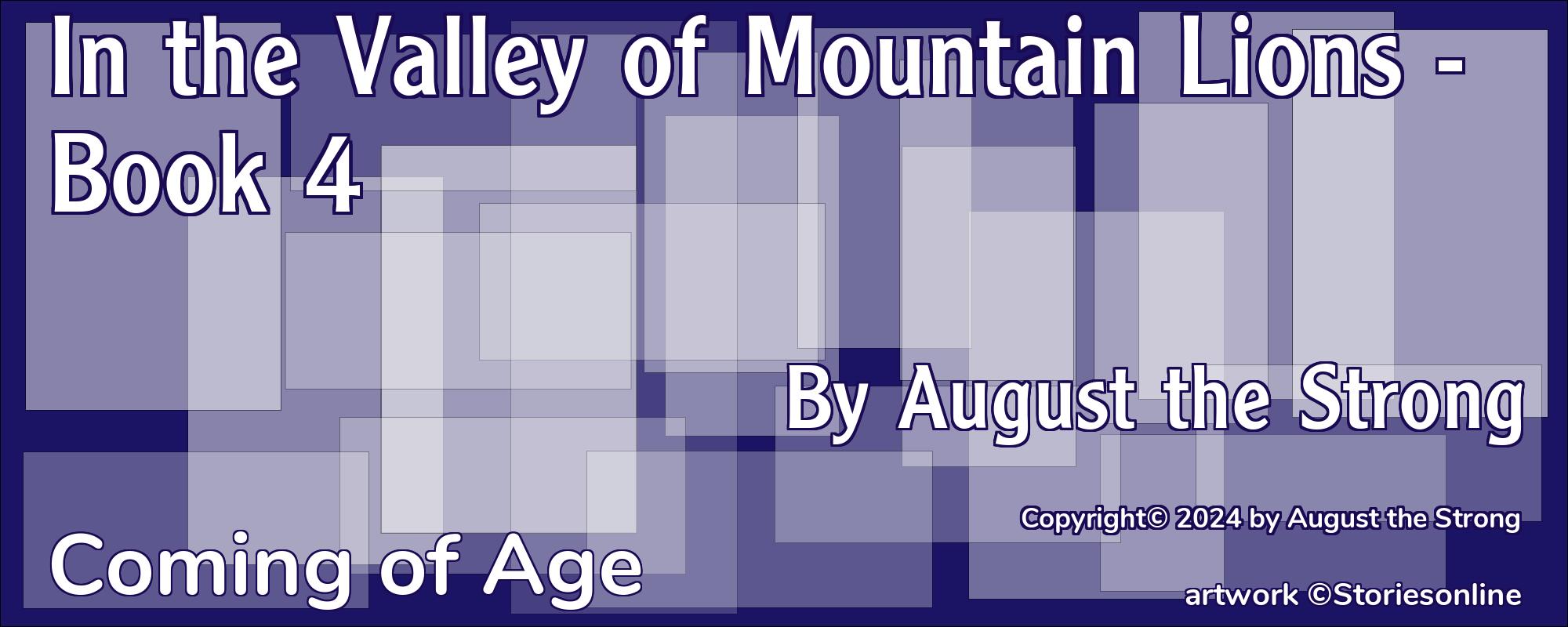 In the Valley of Mountain Lions - Book 4 - Cover