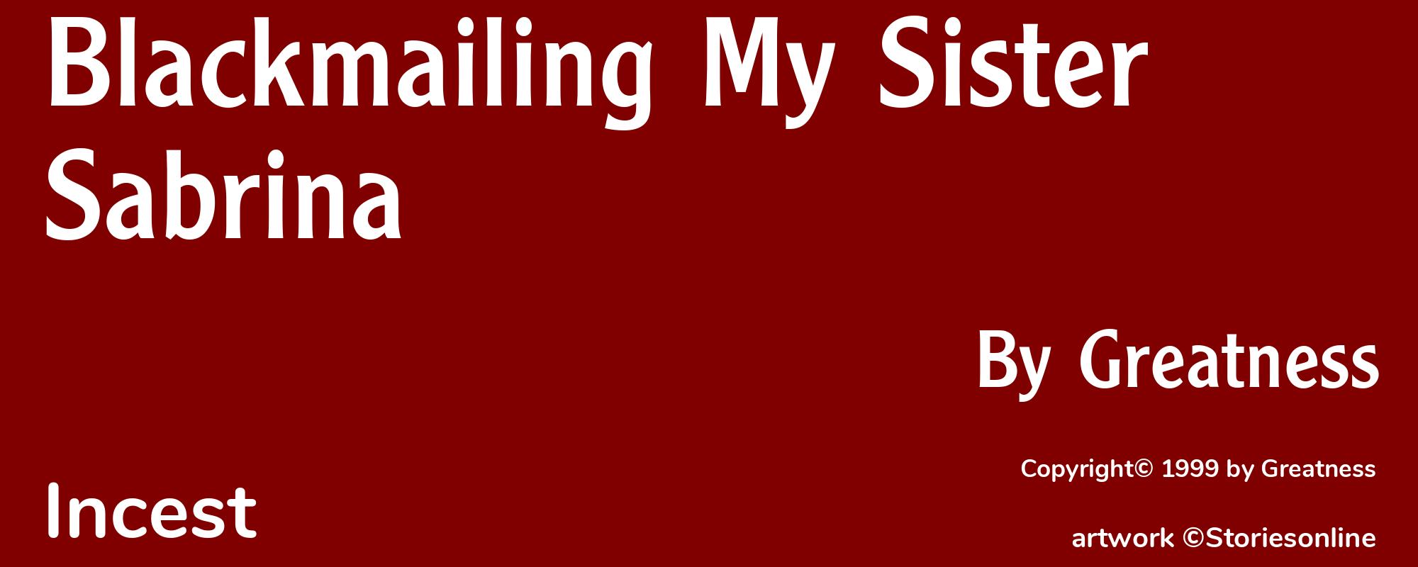 Blackmailing My Sister Sabrina - Cover