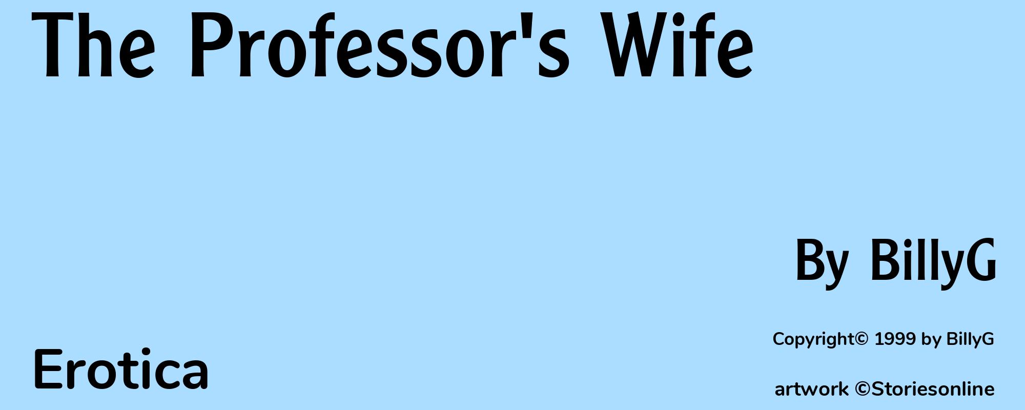 The Professor's Wife - Cover