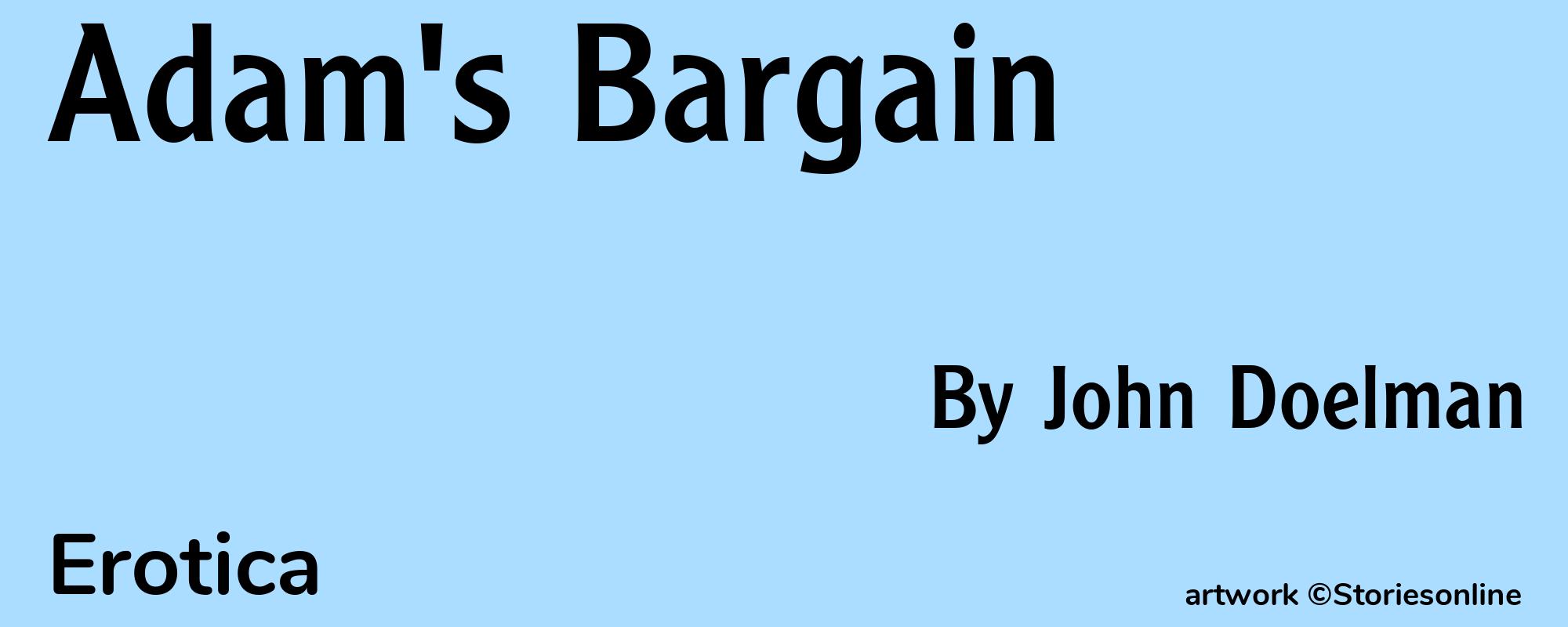 Adam's Bargain - Cover