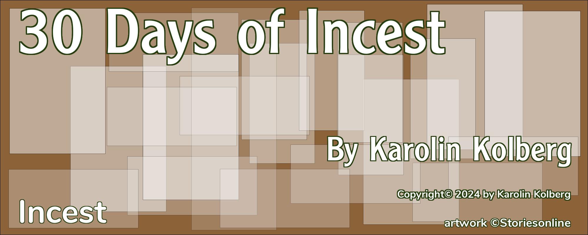 30 Days of Incest - Cover