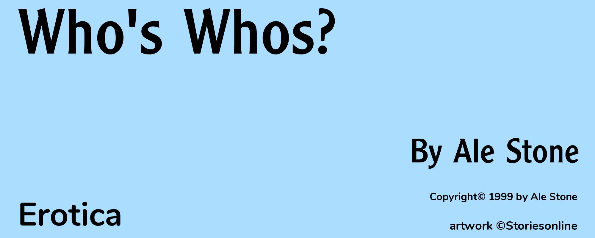 Who's Whos? - Cover