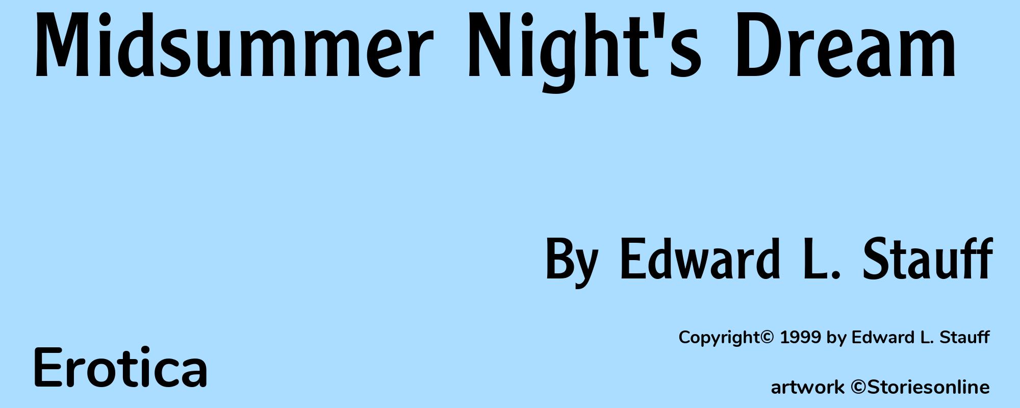 Midsummer Night's Dream - Cover