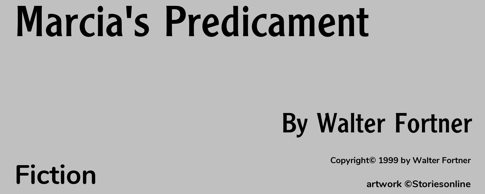 Marcia's Predicament - Cover