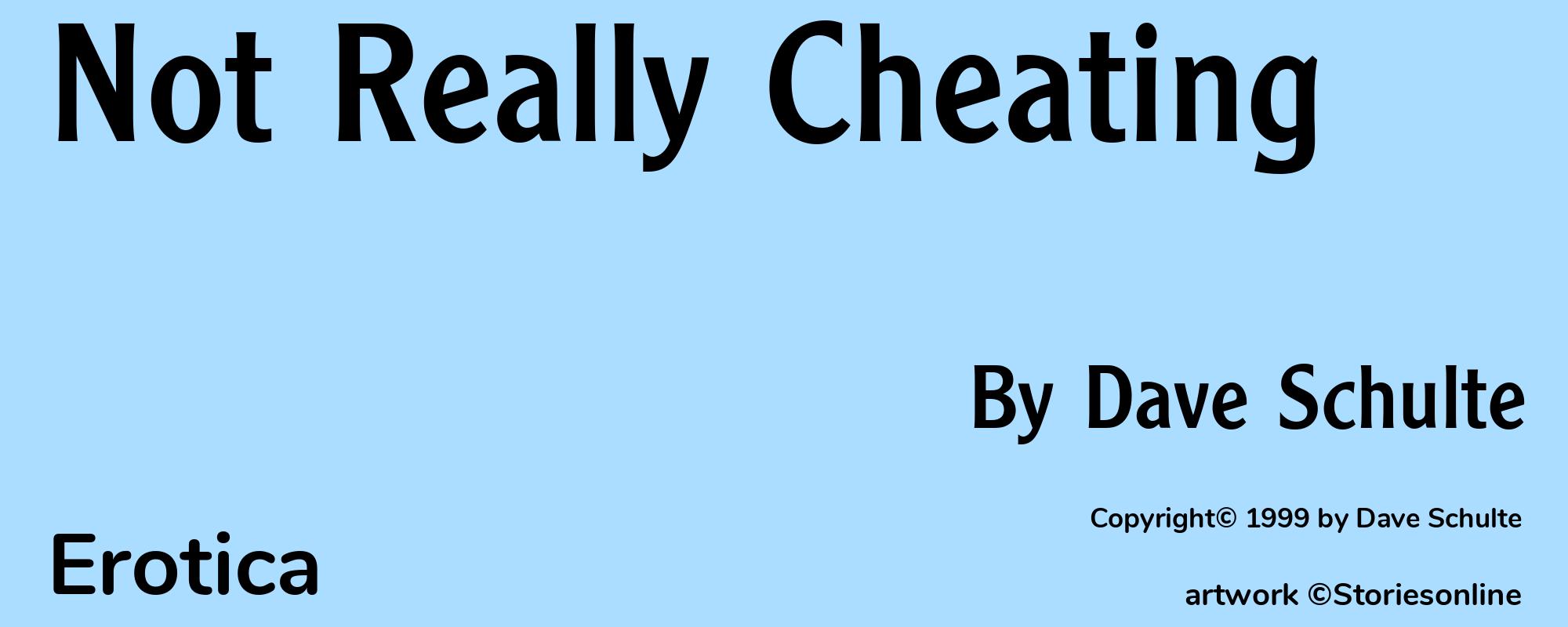 Not Really Cheating - Cover