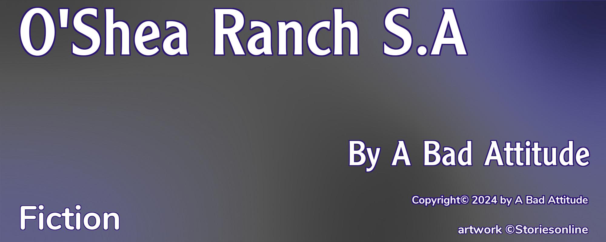 O'Shea Ranch S.A - Cover