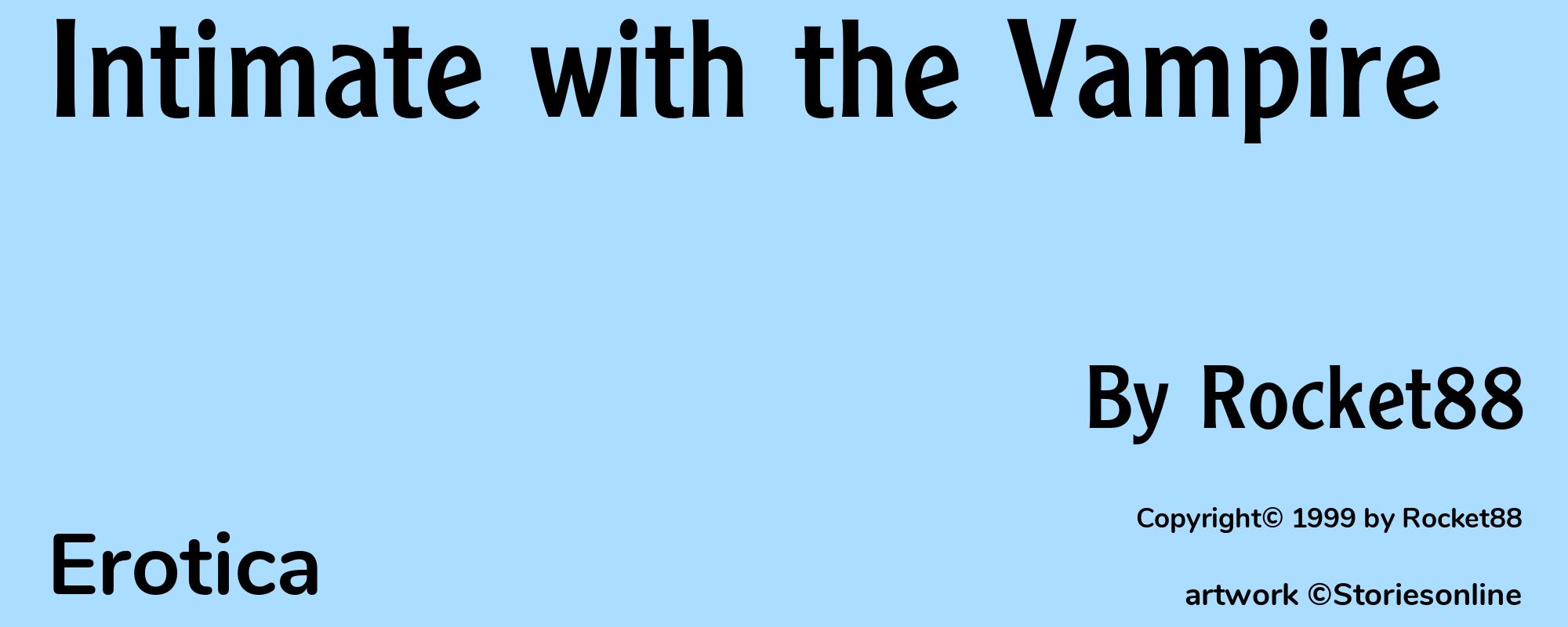 Intimate with the Vampire - Cover