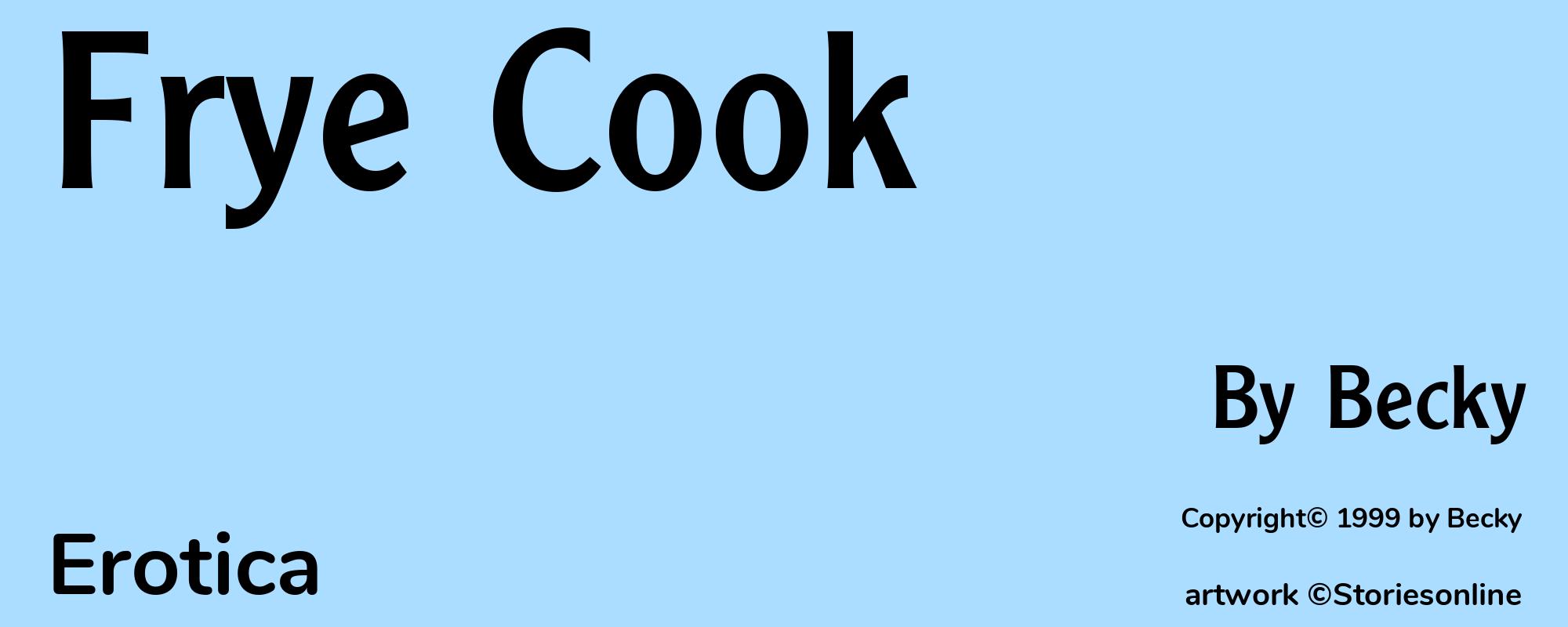 Frye Cook - Cover