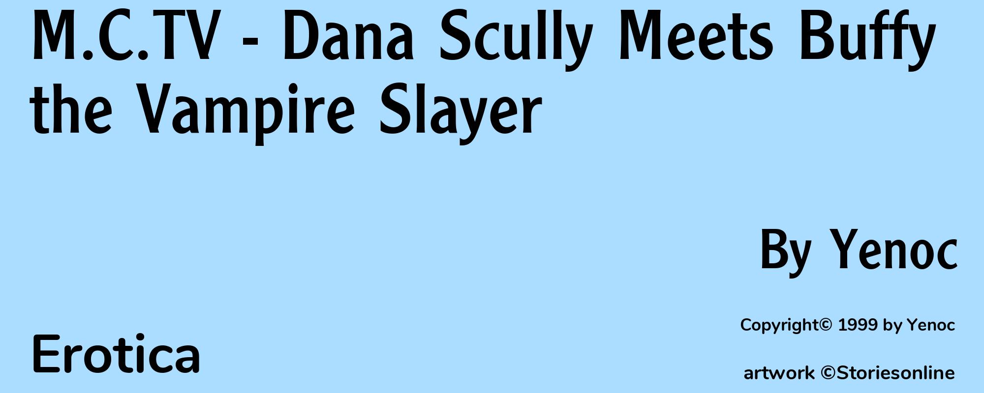 M.C.TV - Dana Scully Meets Buffy the Vampire Slayer - Cover