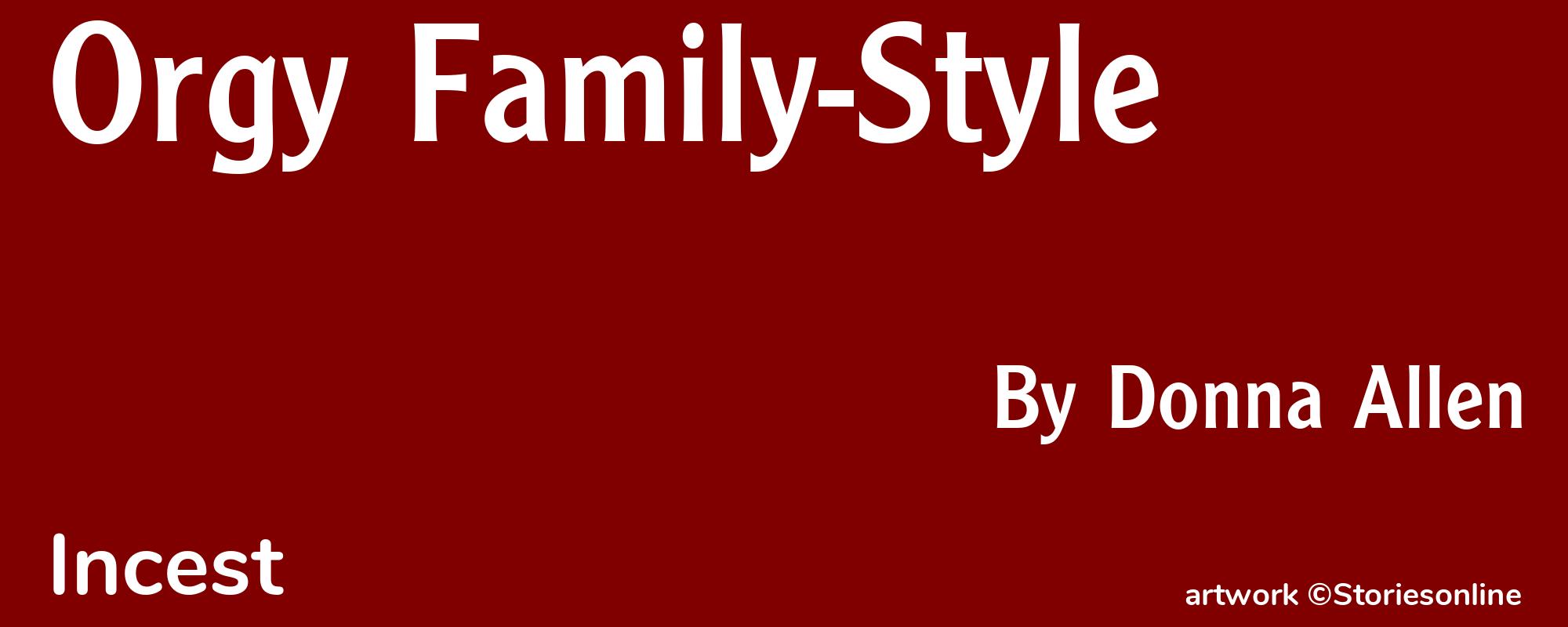 Orgy Family-Style - Cover