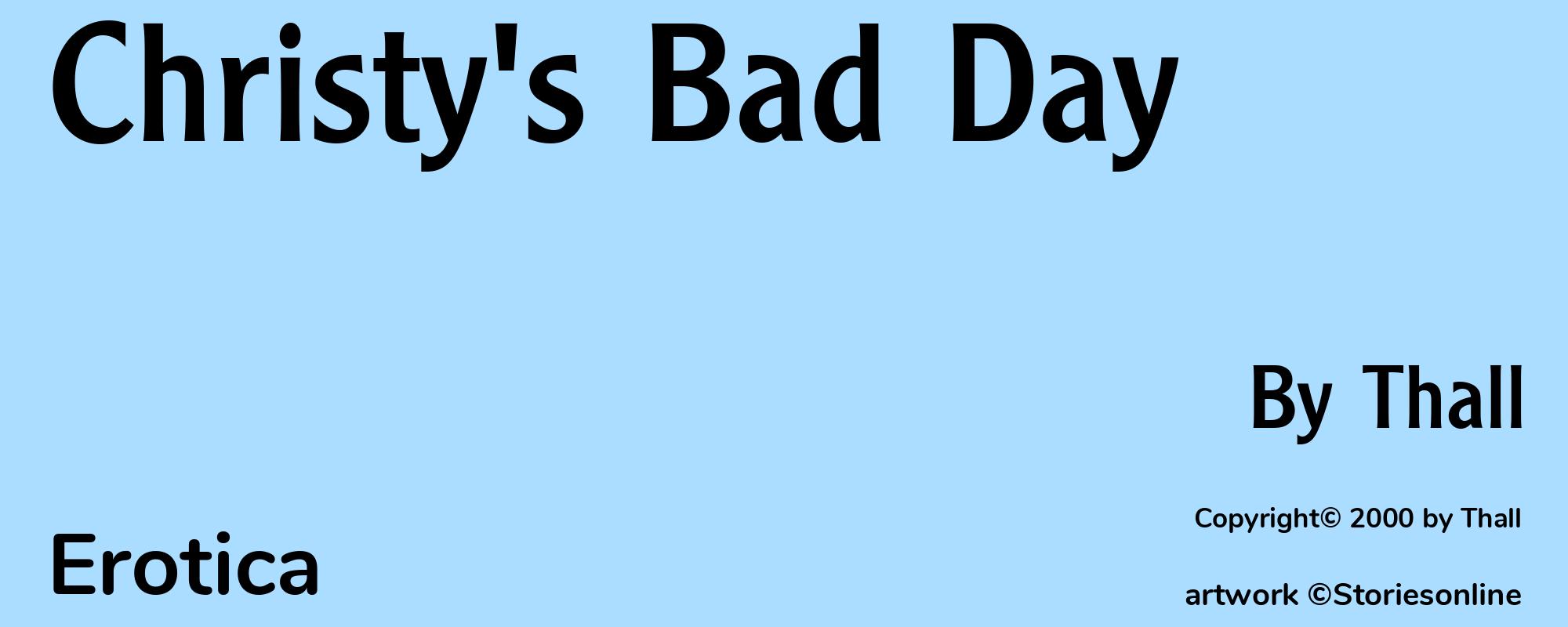 Christy's Bad Day - Cover