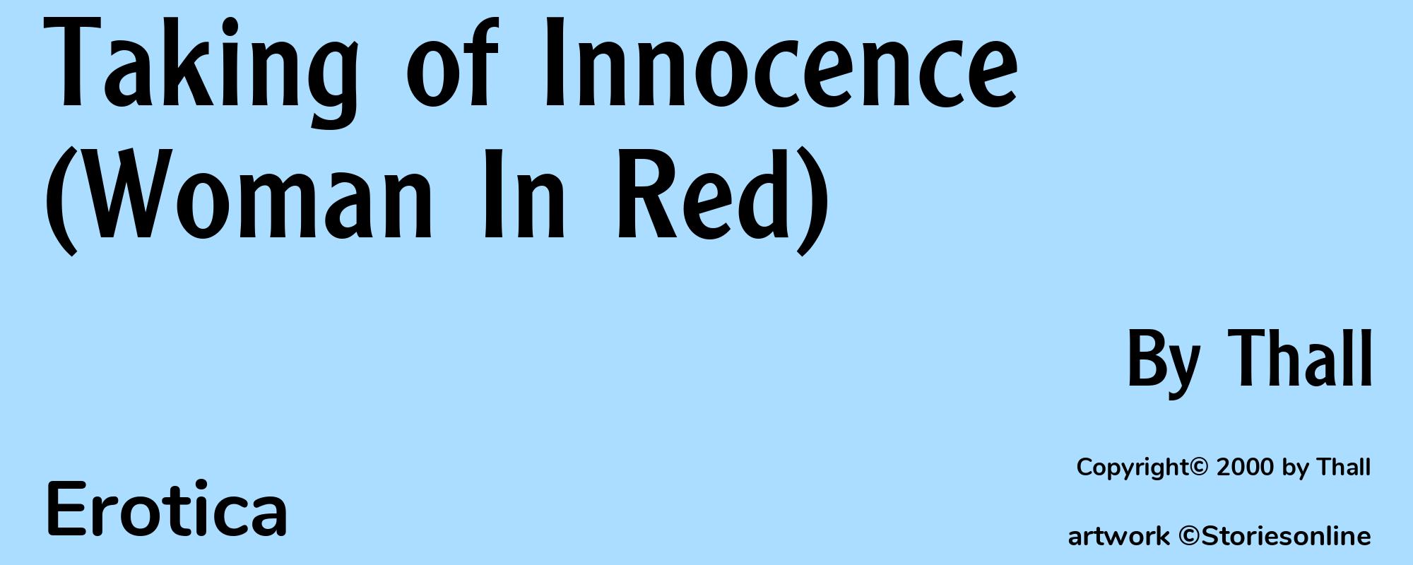 Taking of Innocence (Woman In Red) - Cover