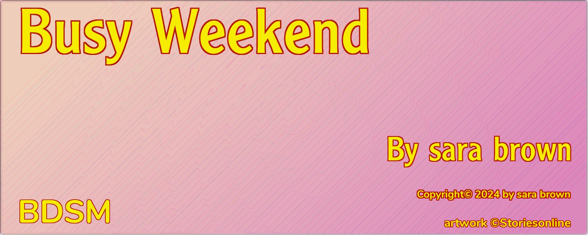 Busy Weekend - Cover