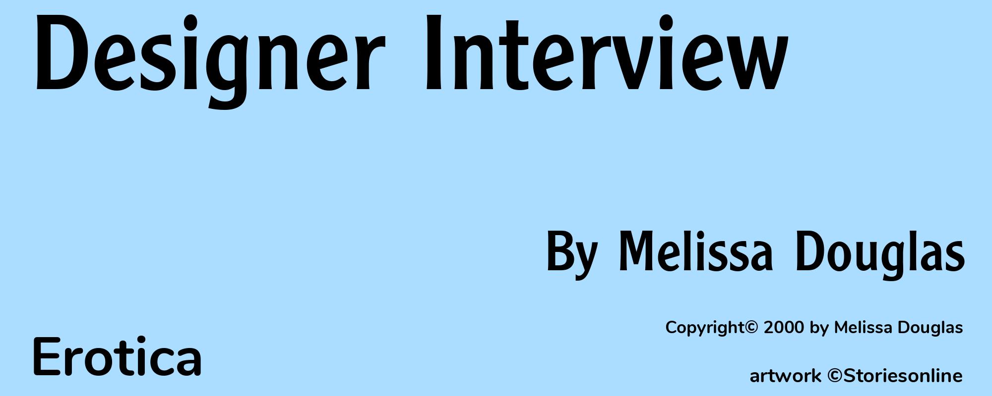 Designer Interview - Cover