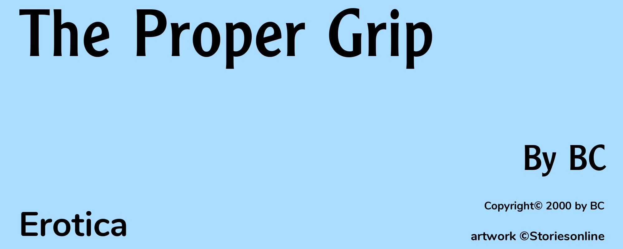 The Proper Grip - Cover