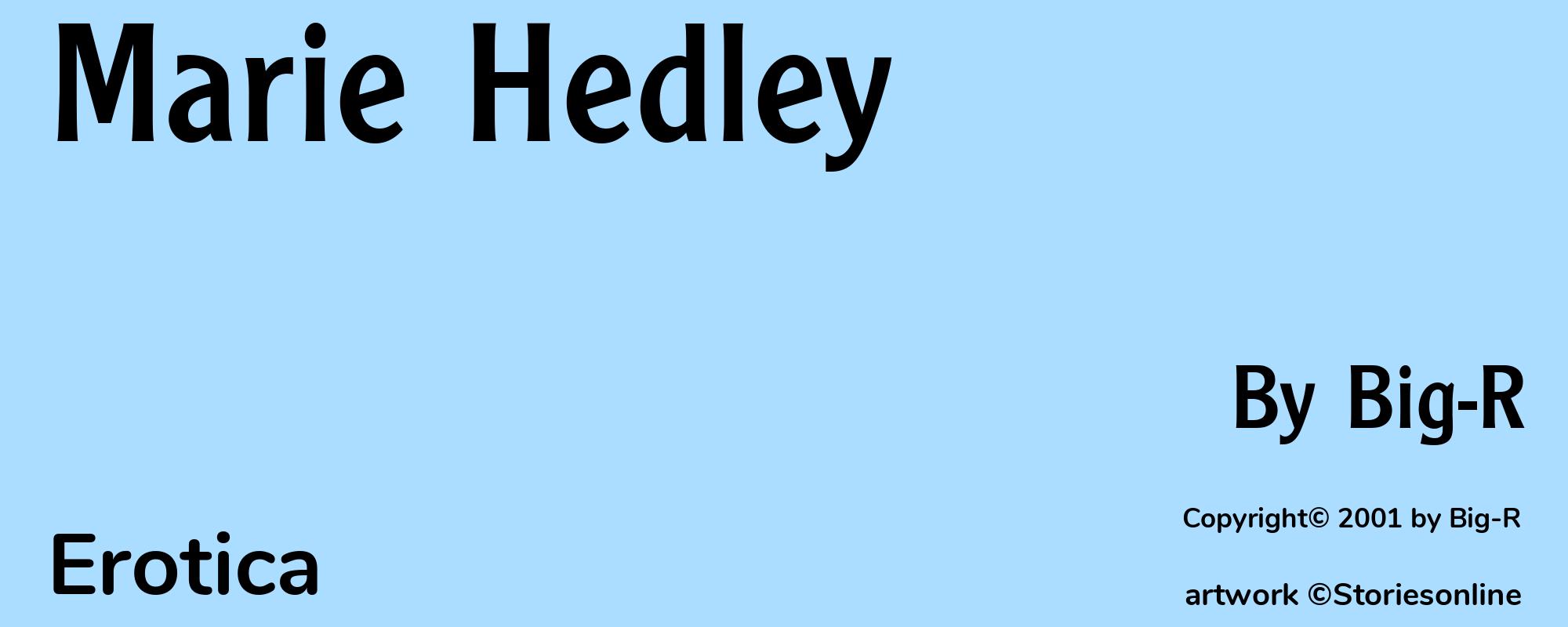 Marie Hedley - Cover