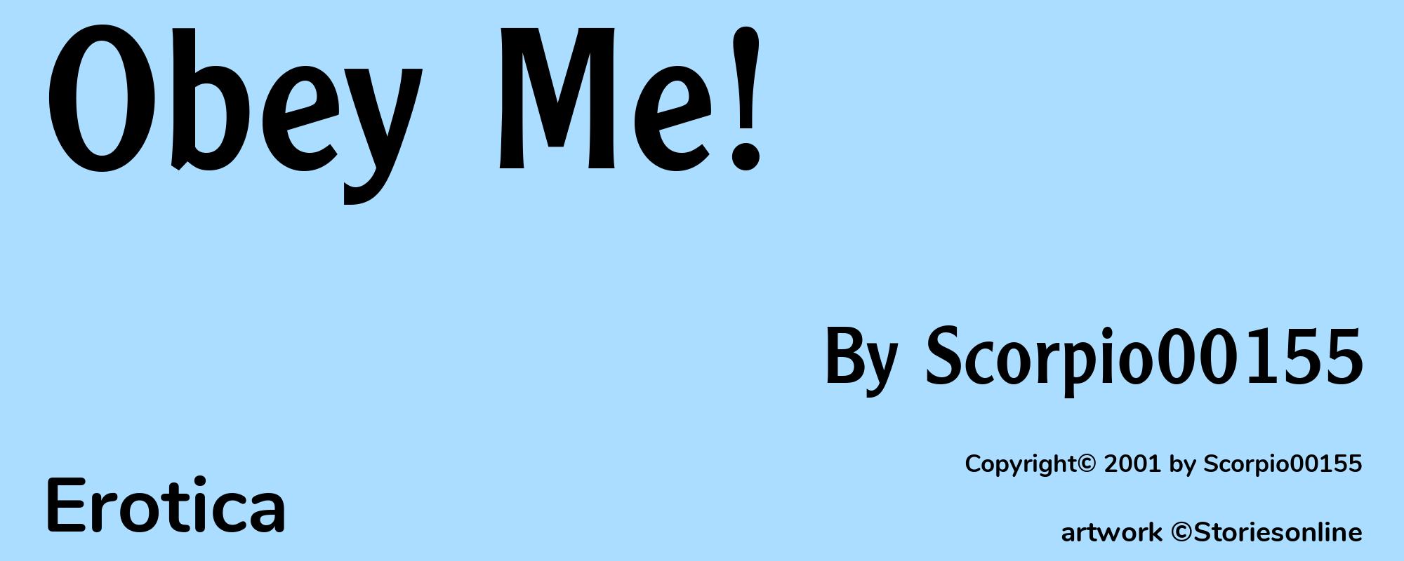 Obey Me! - Cover