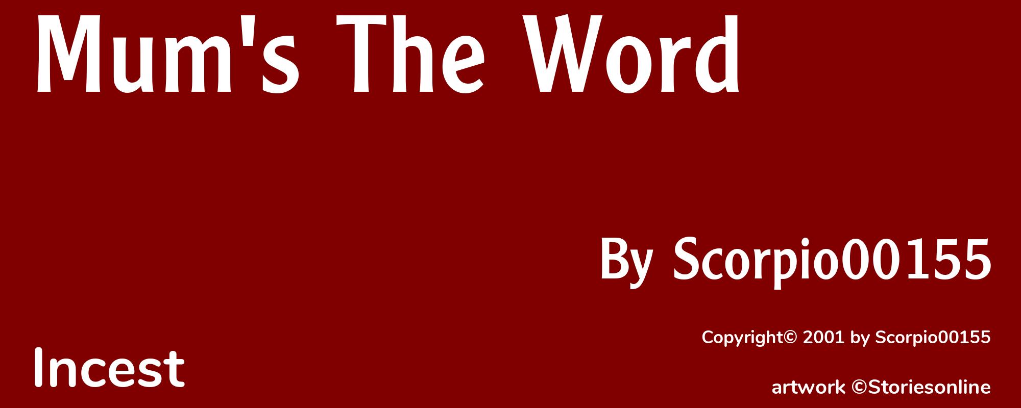 Mum's The Word - Cover