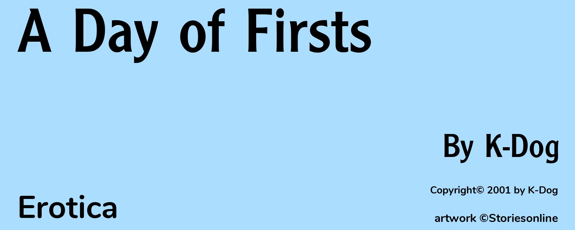 A Day of Firsts - Cover