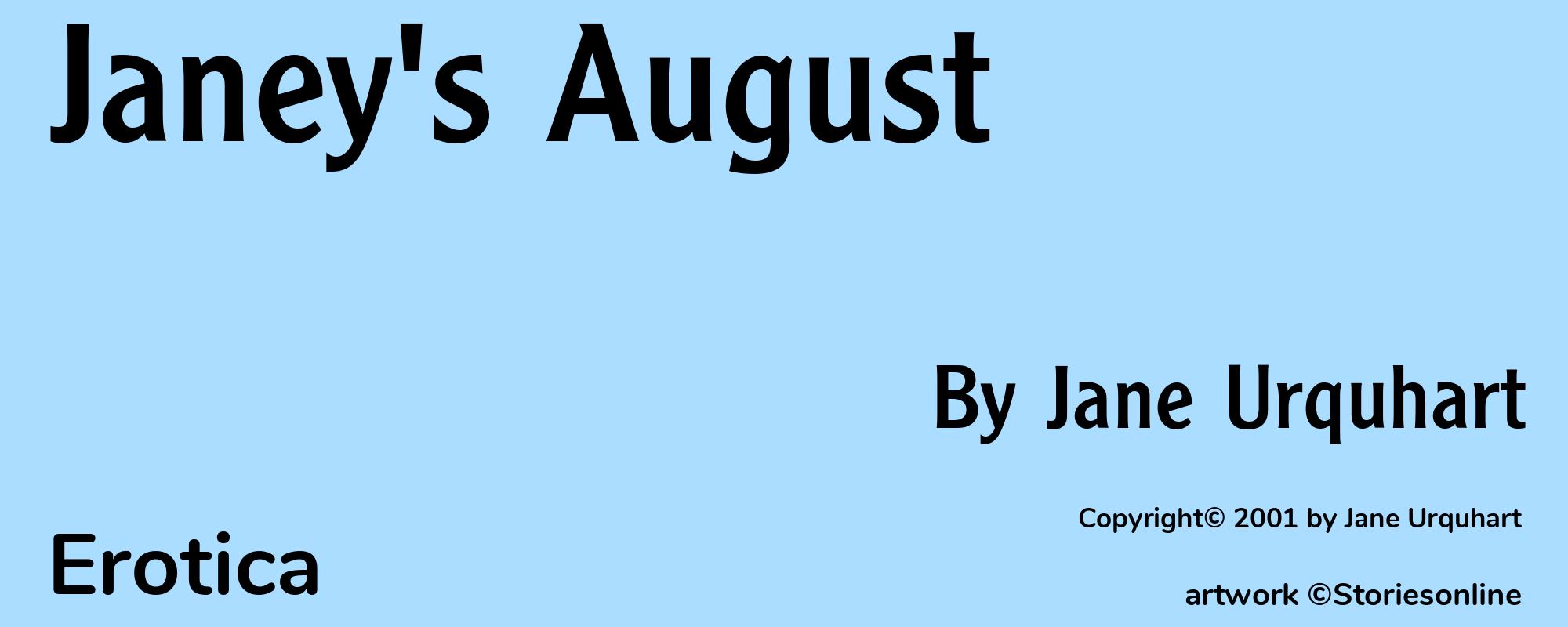 Janey's August - Cover