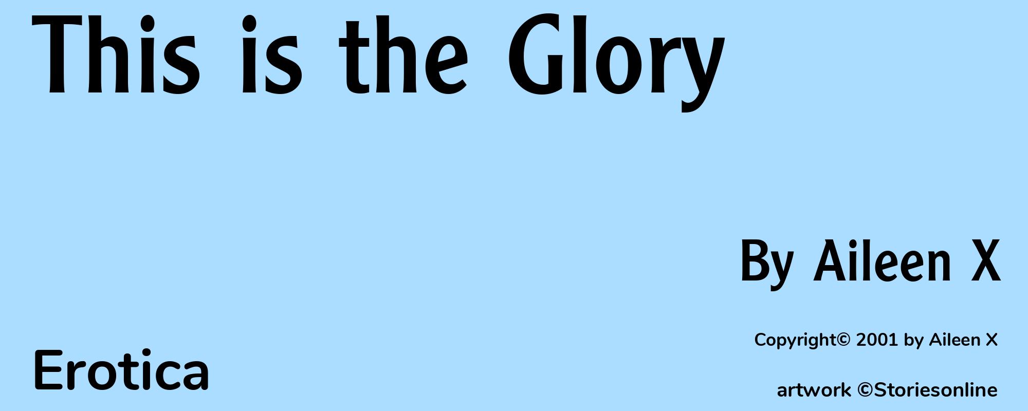 This is the Glory - Cover