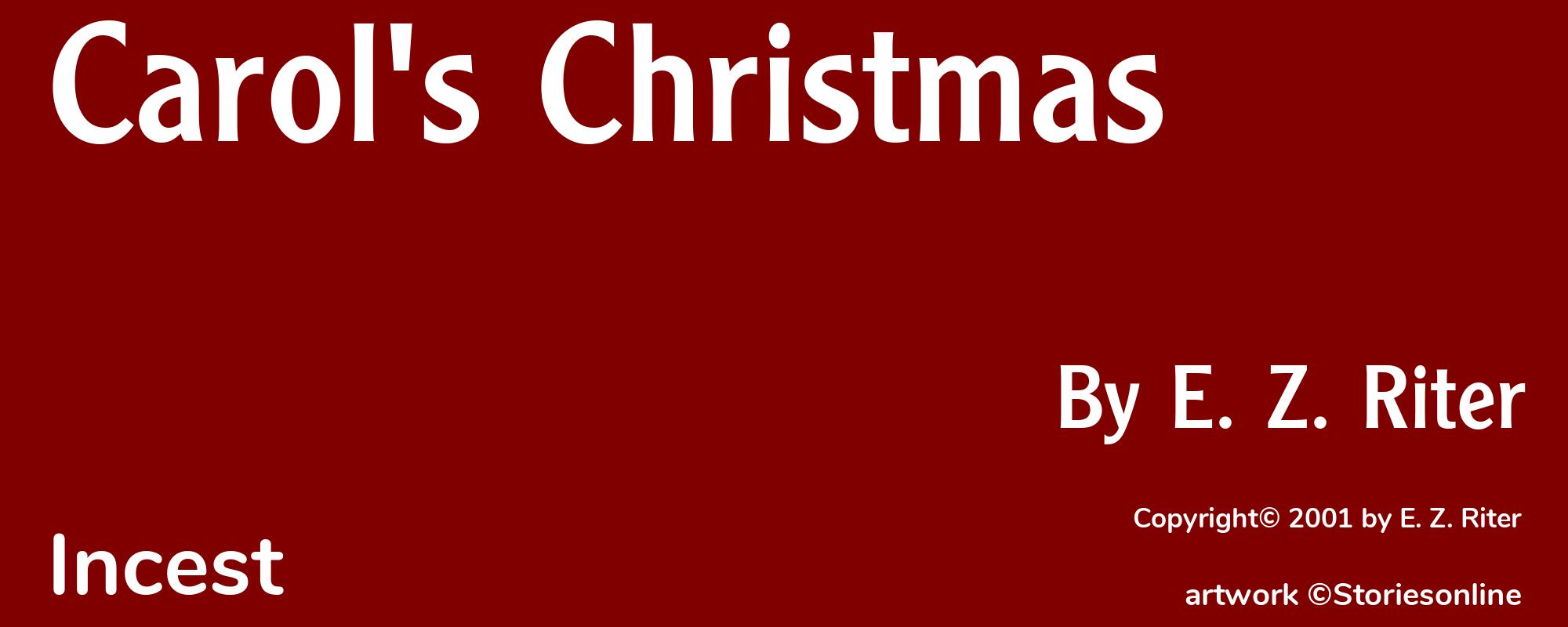 Carol's Christmas - Cover