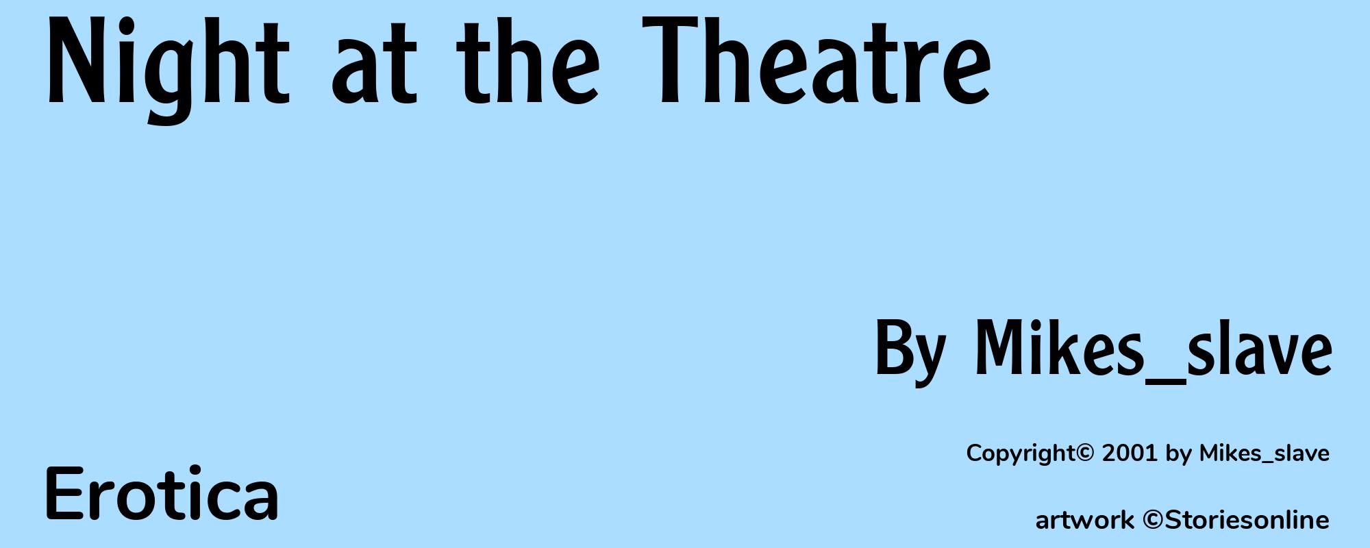 Night at the Theatre - Cover
