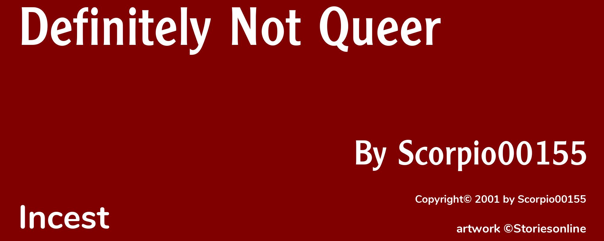 Definitely Not Queer - Cover