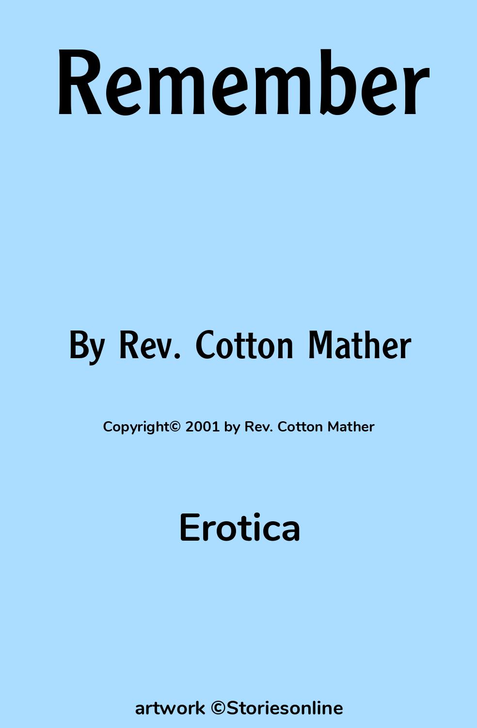 Remember - Erotica Sex Story