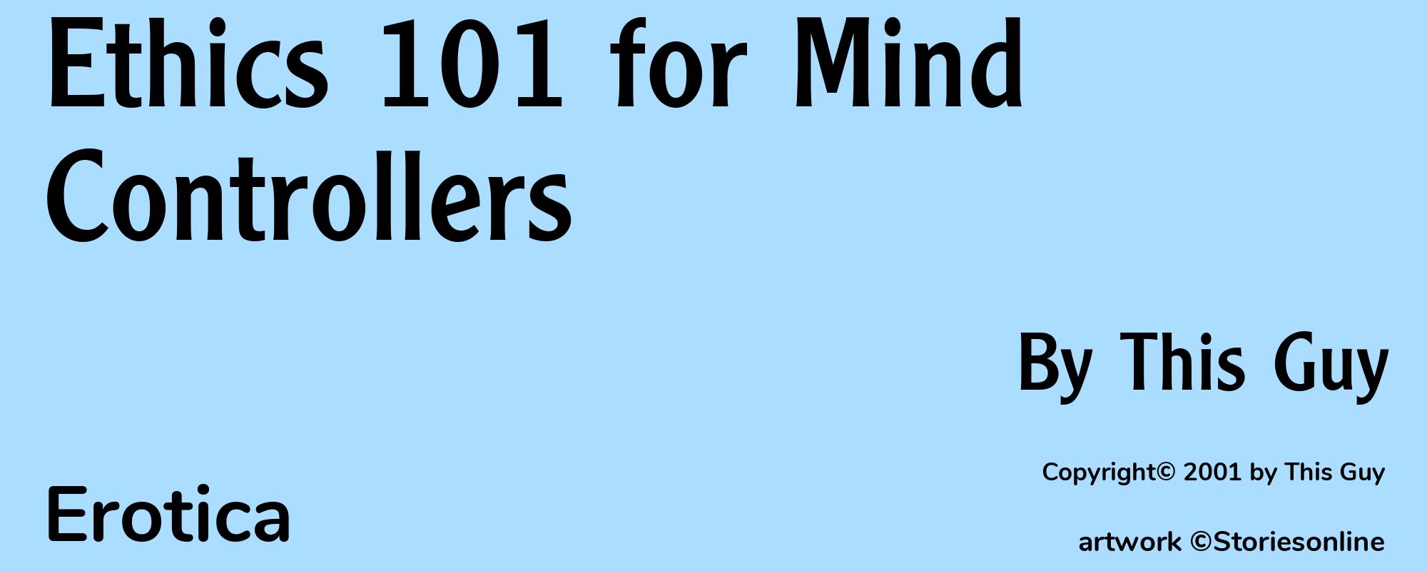 Ethics 101 for Mind Controllers - Cover