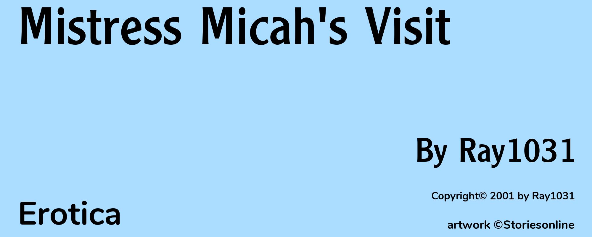 Mistress Micah's Visit - Cover