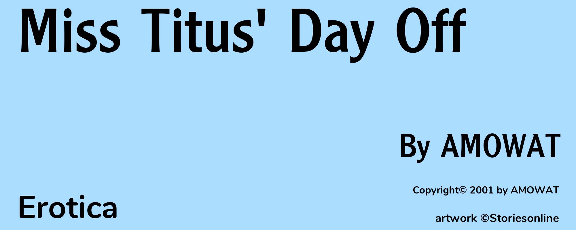 Miss Titus' Day Off - Cover