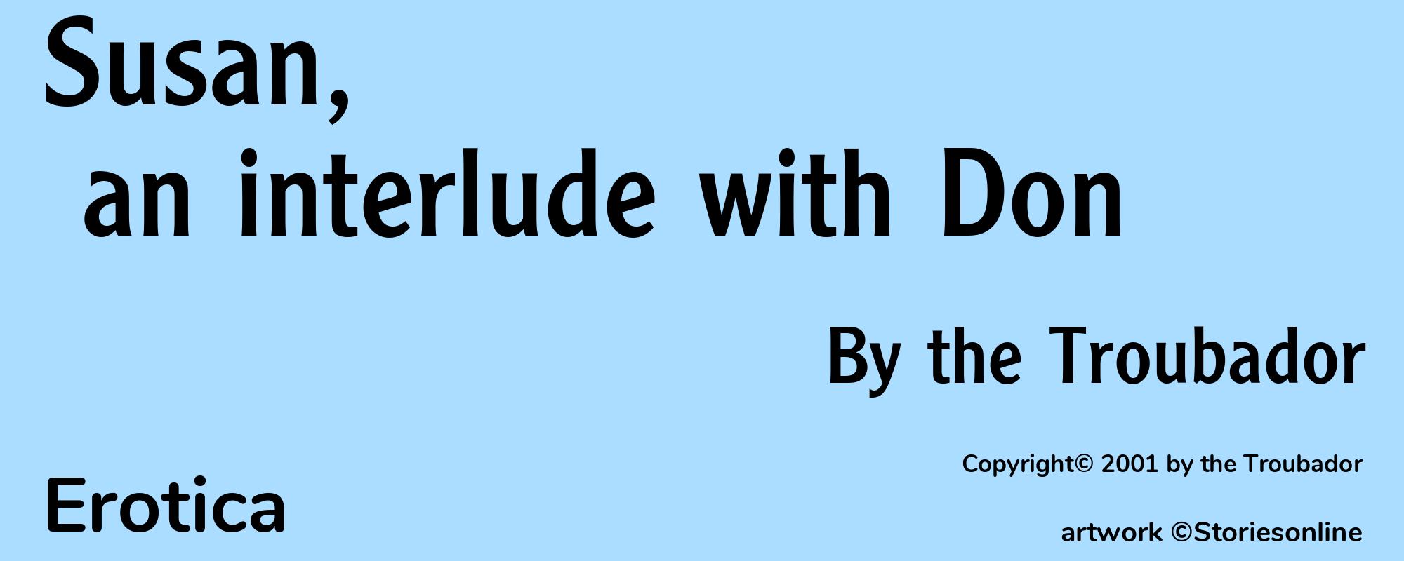 Susan, an interlude with Don - Cover