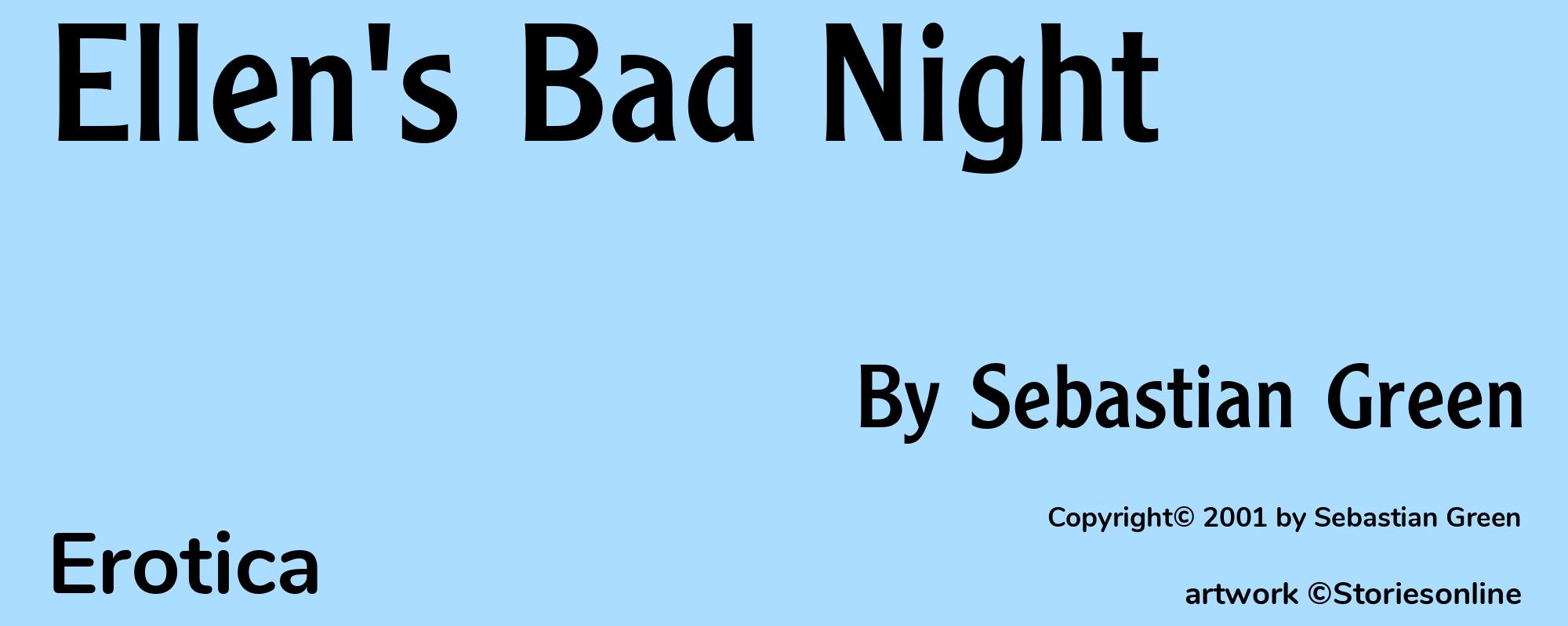 Ellen's Bad Night - Cover