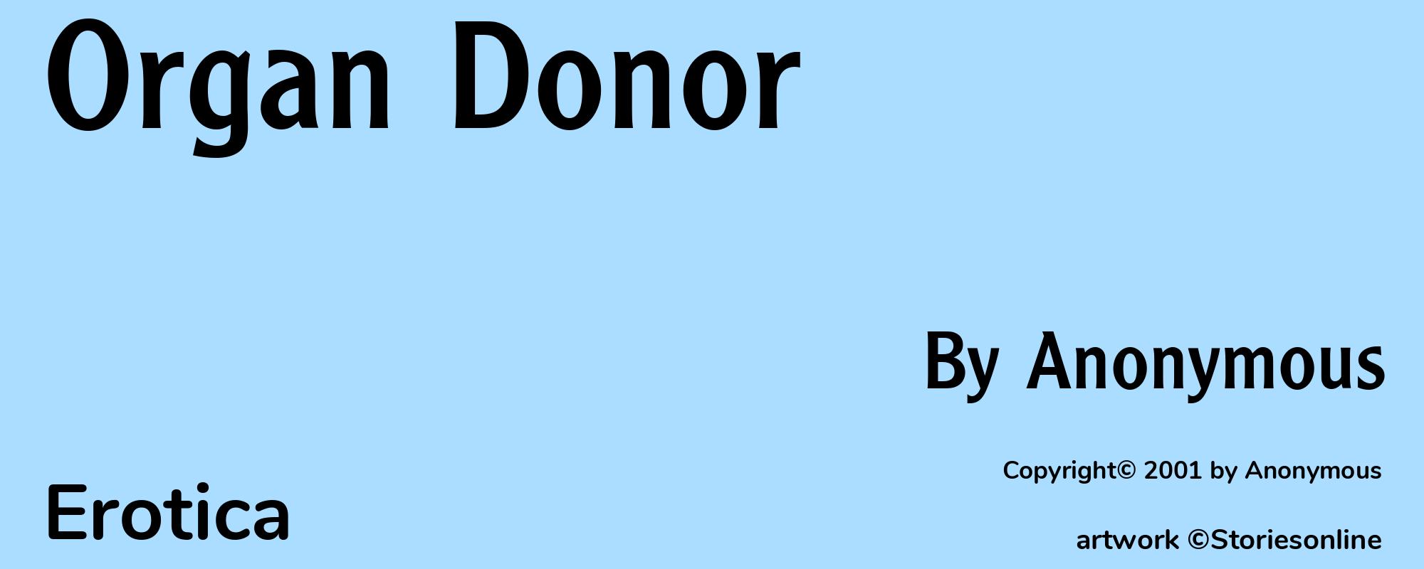 Organ Donor - Cover
