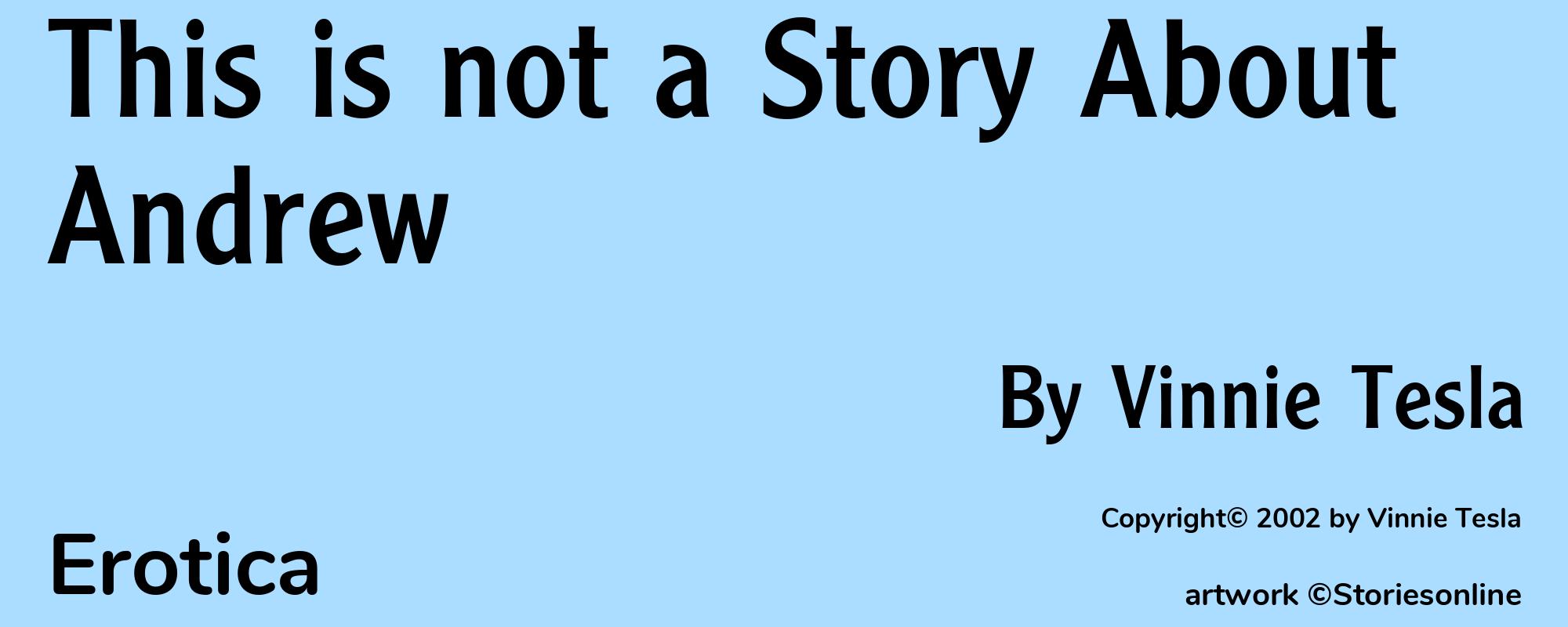 This is not a Story About Andrew - Cover